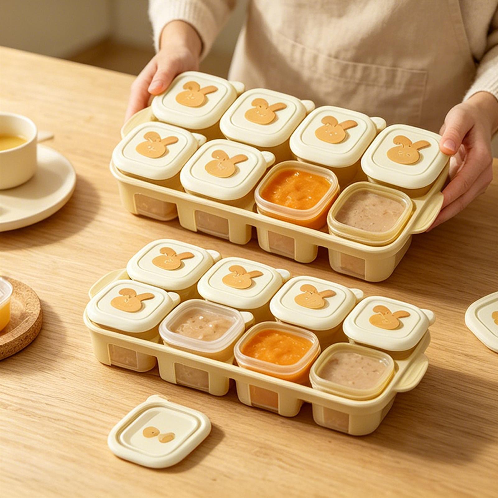 Baby Food Hero - Babyvoeding bewaardozen Vriesbakjes Voedselopslag Kinderbouilloncontainer Gekookt