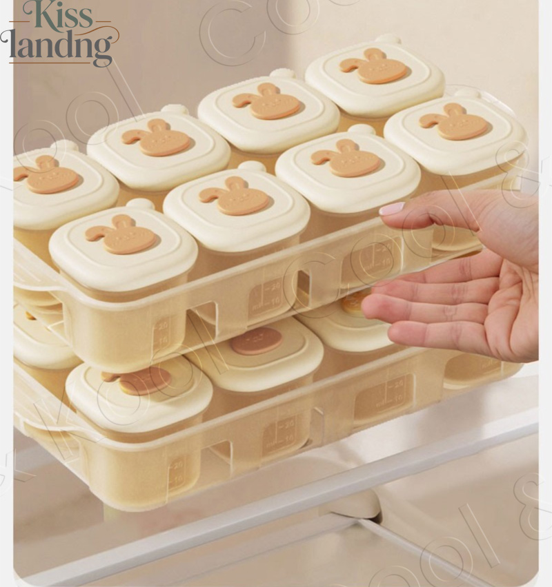 Baby Food Hero - Babyvoedingscontainers met deksels, inclusief stoomvormpjes &