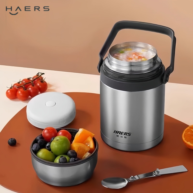 Baby Food Jar Insulated - HAERS 1L Geïsoleerde Voedselpot 304 RVS