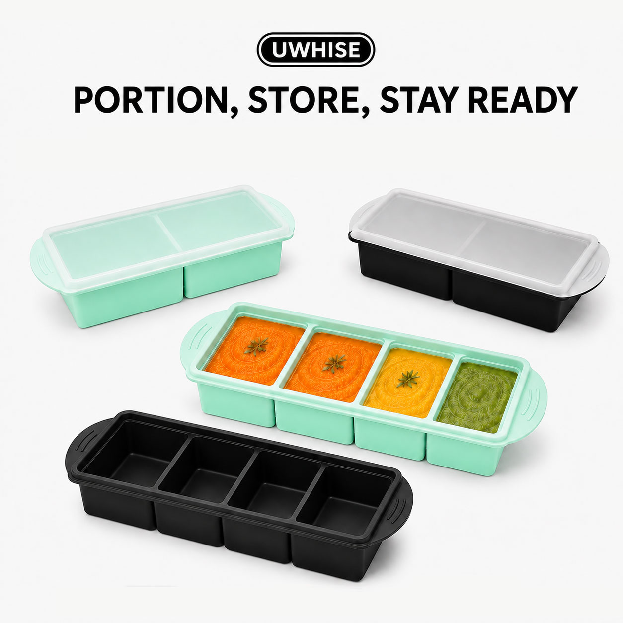 Baby Food Hero - Uwhise siliconen soepvorm voor de vriezer,