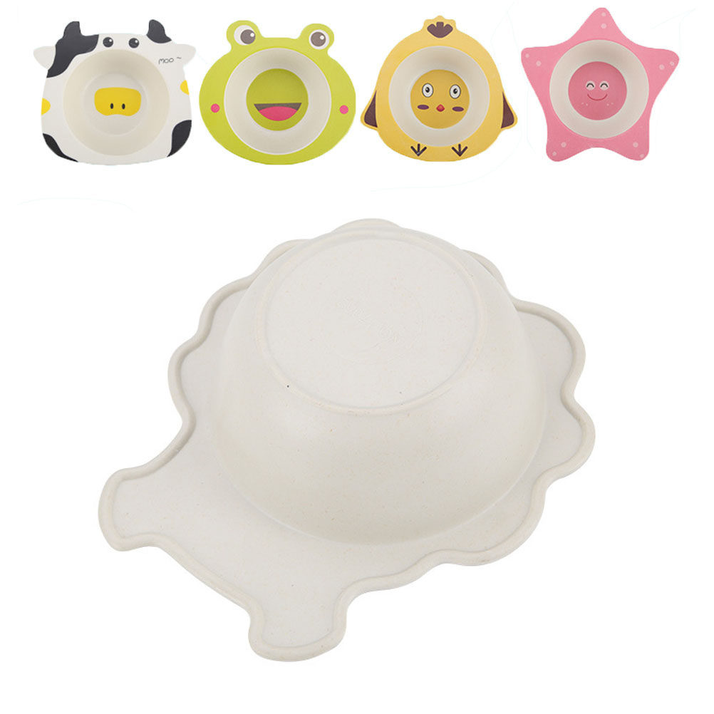 Baby Food With Fiber - Bamboevezel kindervoedingsbak Cartoon dierenontwerp Verdikte babyvoedselcontainer