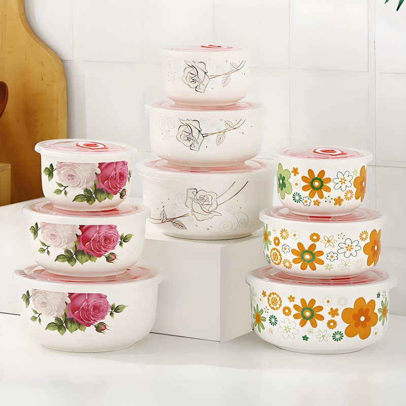 Baby Food Thermos - Driedelige Set, Fijne Bone China Lunch