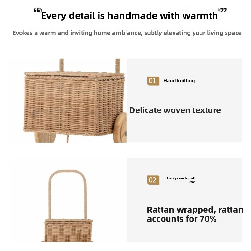 Rieten baby duwkarretje houten - Baby Food With Fiber recensie en prijs