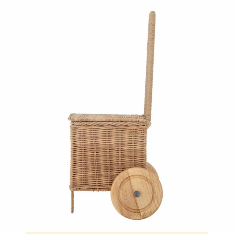 Rieten baby duwkarretje houten - Baby Food With Fiber recensie en prijs