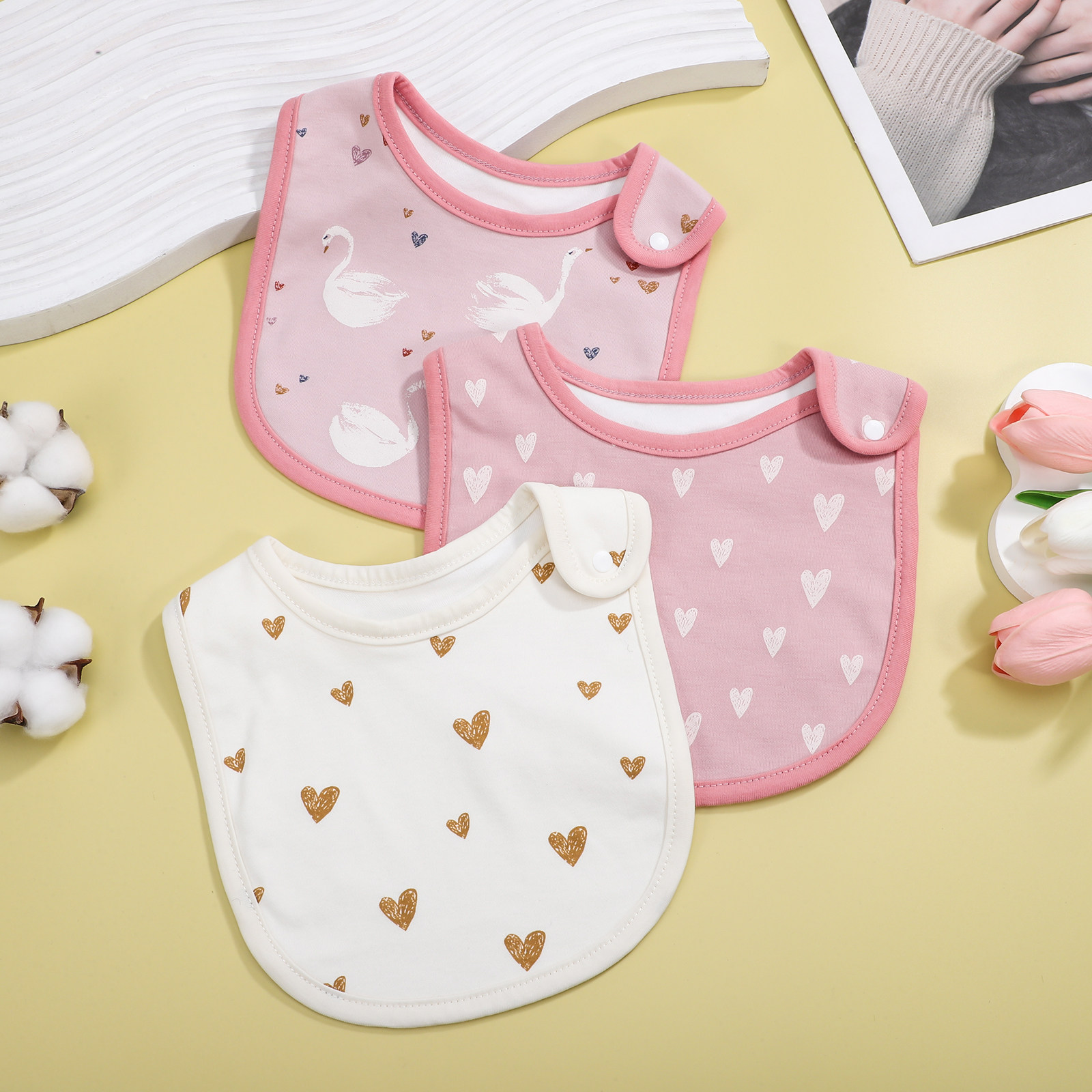 3 stuks katoenen kwijlslabbetj - Feeding Baby Food recensie en prijs