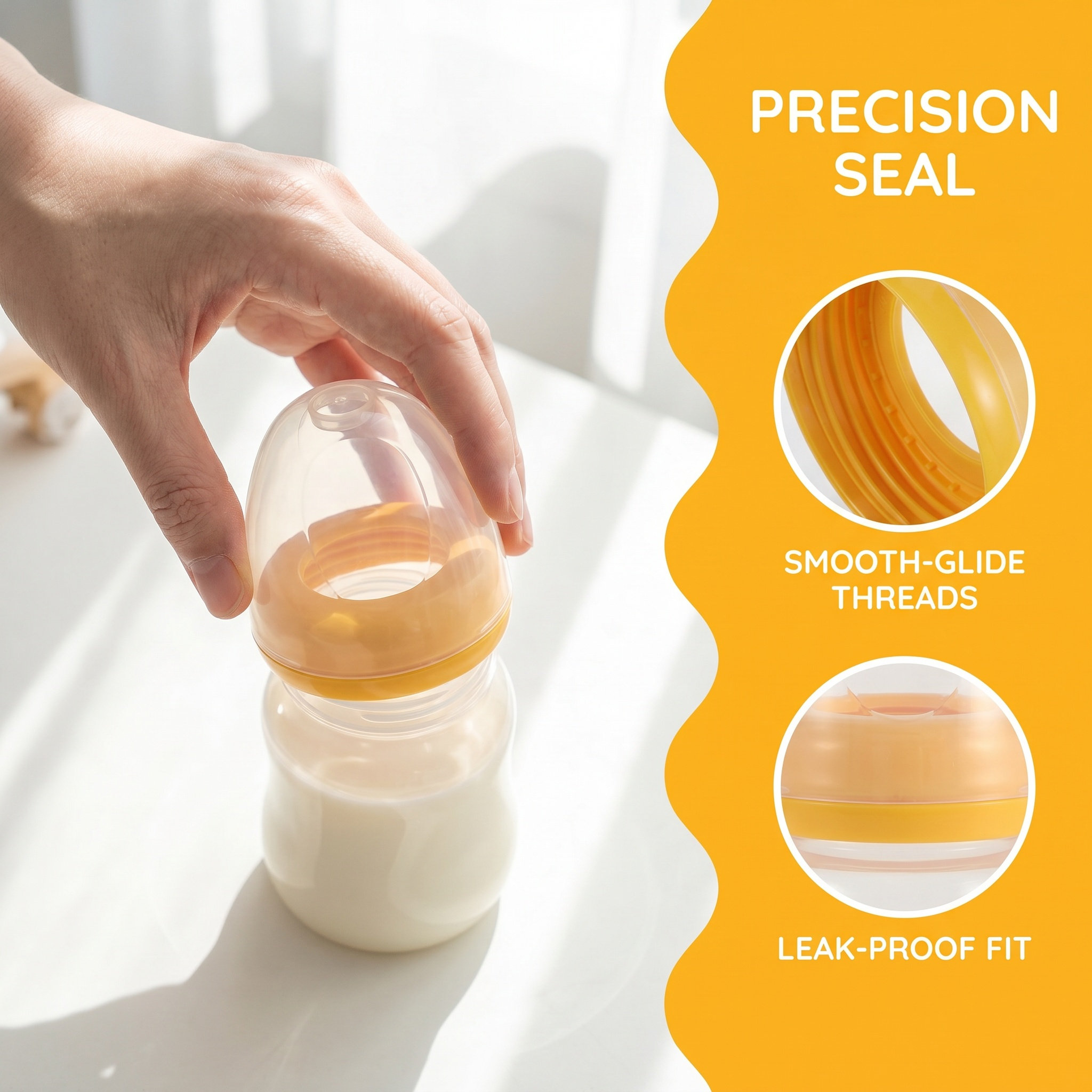 Babyflesdop Brede hals Oranje  - Feeding Baby Food recensie en prijs