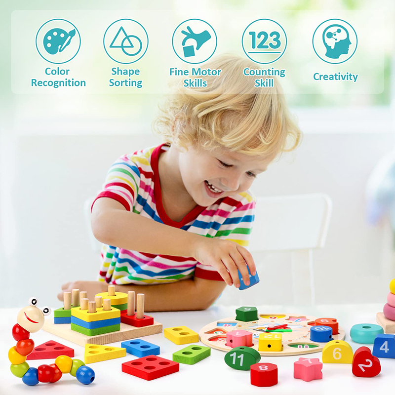5-6 Stks/set Montessori Houten - Baby Food Product recensie en prijs