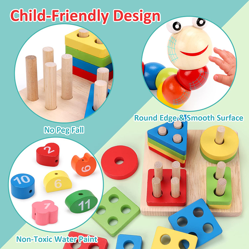 5-6 Stks/set Montessori Houten - Baby Food Product recensie en prijs